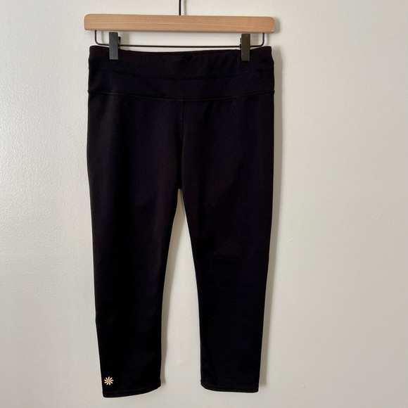 Athleta Sonar Capri Black Leggings / Running Tights / Size Small - Picture 1 of 8